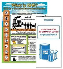 NMC - GHS General Safety & Accident Prevention Training Kit - English, 18" Wide x 24" High, White Background, Includes What is GHS Poster & Booklets - Exact Tool & Supply