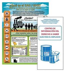 NMC - GHS General Safety & Accident Prevention Training Kit - Spanish, 18" Wide x 24" High, White Background, Includes Poster & Booklets - Exact Tool & Supply