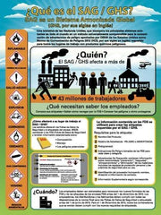 NMC - GHS General Safety & Accident Prevention Training Kit - Spanish, 18" Wide x 24" High, Blue Background - Exact Tool & Supply