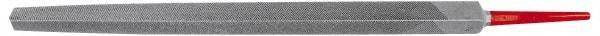 Simonds File - 10" Long, Bastard Cut, Triangle American-Pattern File - Double Cut, Tang - Exact Tool & Supply