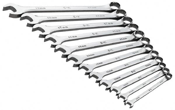 SK - 12 Piece, 8 to 19mm, 12 Point Combination Wrench Set - Exact Tool & Supply