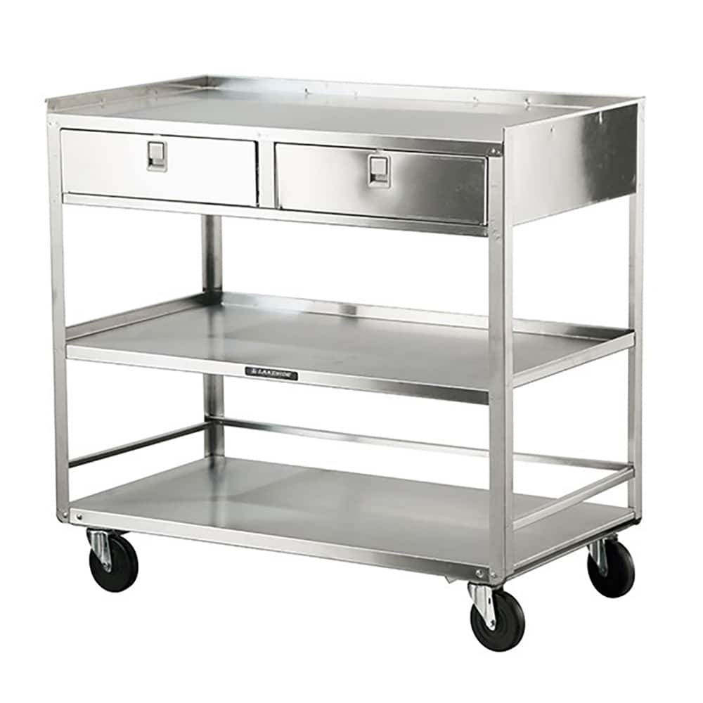 Lakeside - Mobile Work Benches; Type: Mobile Instrument Table ; Length: 36-3/8 (Inch); Depth (Inch): 20-1/8 ; Height (Inch): 35 ; Maximum Height (Inch): 35 ; Top Material: Stainless Steel - Exact Tool & Supply