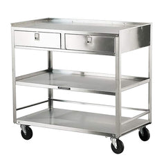 Lakeside - Mobile Work Benches; Type: Mobile Instrument Table ; Length: 36-3/8 (Inch); Depth (Inch): 20-1/8 ; Height (Inch): 35 ; Maximum Height (Inch): 35 ; Top Material: Stainless Steel - Exact Tool & Supply