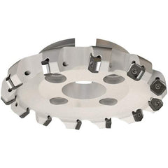 Iscar - 139.8mm Cut Diam, 40mm Arbor Hole, 7.15mm Max Depth of Cut, 45° Indexable Chamfer & Angle Face Mill - 14 Inserts, S845 SX.U 16.. Insert, Right Hand Cut, 14 Flutes, Through Coolant, Series Helido - Exact Tool & Supply