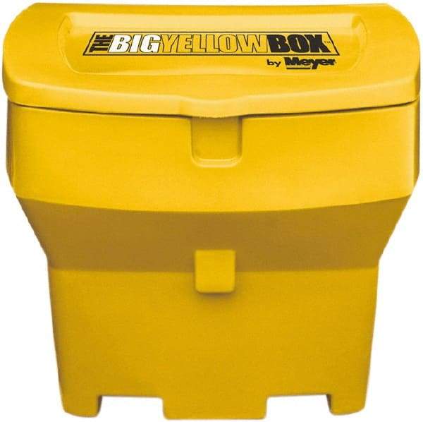Meyer Products - 600 Lb Load Capacity Yellow Polymer Cargo Box - Stacking, 32" Long x 23" Wide x 20" High, Lid Included - Exact Tool & Supply