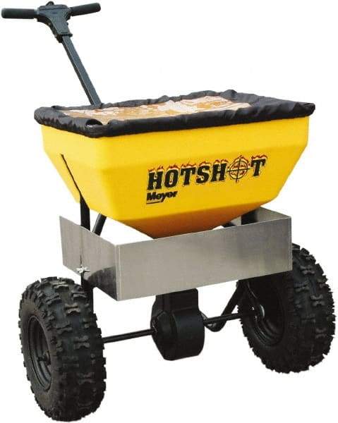 Meyer Products - 70 Lb Carbon Steel & Polypropylene Walk Behind Broadcast Landscape Spreader - 13" Pneumatic Wheels - Exact Tool & Supply