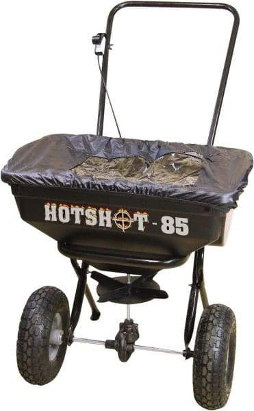 Meyer Products - 85 Lb Carbon Steel & Polypropylene Walk Behind Broadcast Landscape Spreader - 10" Pneumatic Wheels - Exact Tool & Supply