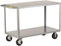 Little Giant - 3,600 Lb Capacity, 30" Wide x 53-1/2" Long x 36" High Shelf Cart - 2 Shelf, Steel - Exact Tool & Supply