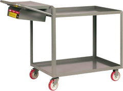 Little Giant - 1,200 Lb Capacity, 24" Wide x 52" Long x 40" High Shelf Cart - 2 Shelf, Steel - Exact Tool & Supply