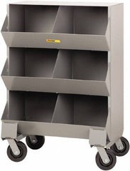 Little Giant - 2,400 Lb Capacity, 32" Wide x 20" Long x 45-1/2" High Storage Bin Cart - Steel, 4 Swivel Casters - Exact Tool & Supply