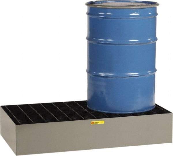 Little Giant - 66 Gal Sump, 3,000 Lb Capacity, 2 Drum, Steel Spill Deck or Pallet - 25" Long x 51" Wide x 12" High - Exact Tool & Supply