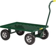 Little Giant - 1,200 Lb Capacity Steel Nursery Wagon - Steel Deck, 24" OAW, Solid Rubber Casters - Exact Tool & Supply