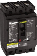 Square D - 600 VAC, 150 Amp, Automatic Molded Case Switch - 3 Pole, 18 at 600 VAC, 35 at 480 VAC, 65 at 240 VAC kA Interrupting Rating x 4.12 Inch Wide x 4.36 Inch Deep x 6.4 Inch High - Exact Tool & Supply