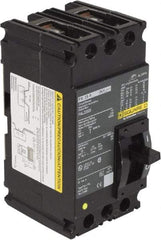 Square D - 25 Amp, 240 VAC, 2 Pole, Individually Mounted Molded Case Circuit Breaker - Thermal Magnetic Trip, 10 kA at 240 VAC Breaking Capacity, 12-4 (Aluminum), 14-4 (Copper) AWG, 4.13 Inch Deep x 6 Inch High x 3 Inch Wide - Exact Tool & Supply