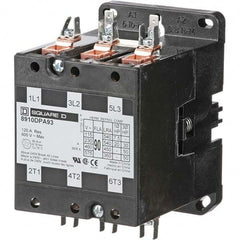Square D - 3 Pole, 90 Amp Inductive Load, 110 Coil VAC at 50 Hz and 120 Coil VAC at 60 Hz, Definite Purpose Contactor - Exact Tool & Supply