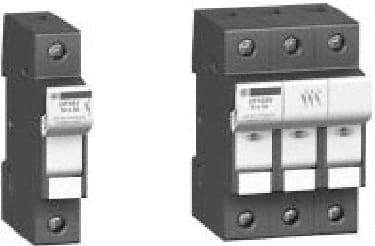 Schneider Electric - 1 Pole, 600 Volt, 30 Amp, DIN Rail Mount Fuse Holder - Compatible with CC Class, 17mm Wide Fuse - Exact Tool & Supply