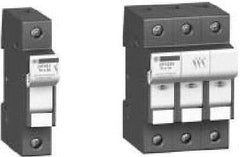 Schneider Electric - 3 Pole, 600 Volt, 30 Amp, DIN Rail Mount Fuse Holder - Compatible with CC Class, 52mm Wide Fuse - Exact Tool & Supply