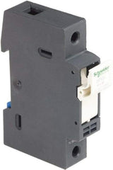 Schneider Electric - 1 Pole, 600 Volt, 32 Amp, DIN Rail Mount Fuse Holder - Compatible with 38mm Long x 17mm Wide and 10mm Diameter Fuse - Exact Tool & Supply