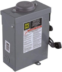 Square D - 30 Amp, 240 V, 2 Pole Nonfused Safety Switch - NEMA 3R, 3 hp at 240 VAC (Single Phase), DPST Contact Form - Exact Tool & Supply
