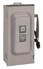 Square D - 100 Amp, 240 V, 2 Pole Fused Safety Switch - NEMA 3R, 15 hp at 240 VAC (Single Phase), 30 hp at 240 VAC (Triple Phase), DPST Contact Form - Exact Tool & Supply