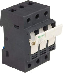 Schneider Electric - 3 Pole, 600 Volt, 30 Amp, DIN Rail Mount Fuse Holder - Compatible with CC Class, 52mm Wide Fuse - Exact Tool & Supply