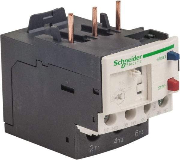 Schneider Electric - 3 Pole, NEMA Size 0-1, 9 to 13 Amp, 690 VAC, Thermal NEMA Overload Relay - Trip Class 20, For Use with LC1D12, LC1D18, LC1D25, LC1D32 and LC1D38 - Exact Tool & Supply
