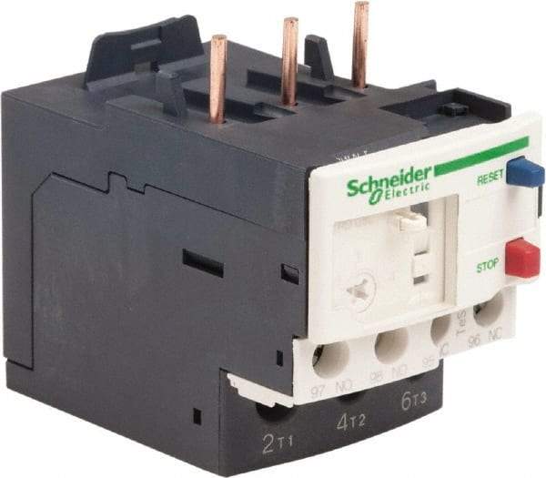 Schneider Electric - 3 Pole, NEMA Size 00-1, 2.5 to 4 Amp, 690 VAC, Thermal NEMA Overload Relay - Trip Class 20, For Use with LC1D09, LC1D12, LC1D18, LC1D25, LC1D32 and LC1D38 - Exact Tool & Supply