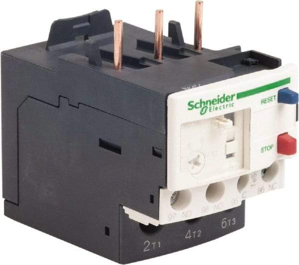 Schneider Electric - 3 Pole, NEMA Size 00-1, 7 to 10 Amp, 690 VAC, Thermal NEMA Overload Relay - Trip Class 20, For Use with LC1D09, LC1D12, LC1D18, LC1D25, LC1D32 and LC1D38 - Exact Tool & Supply
