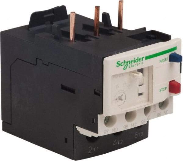 Schneider Electric - 3 Pole, NEMA Size 0-1, 12 to 18 Amp, 690 VAC, Thermal NEMA Overload Relay - Trip Class 20, For Use with LC1D18, LC1D25, LC1D32 and LC1D38 - Exact Tool & Supply