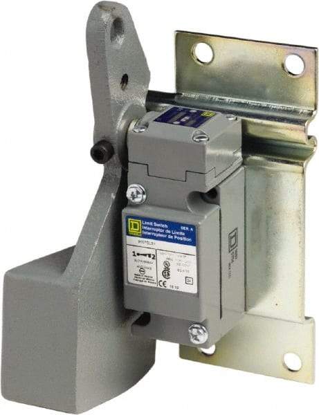 Square D - SPST, NC, 250 VDC, 600 VAC, Screw Terminal, Rotary Head Actuator, General Purpose Limit Switch - 1, 2, 4, 6, 12, 13, 6P NEMA Rating, Front Mount/Rear Mount - Exact Tool & Supply