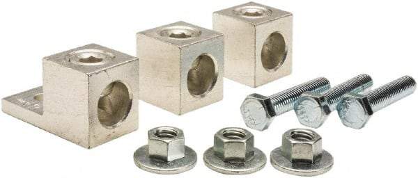 Square D - 6 AWG, Mechanical Transformer Lug Kit - For Use with Single Phase Primary, Single Phase Secondary, Three Phase Delta Primary and Three Phase Delta Secondary Transformers - Exact Tool & Supply