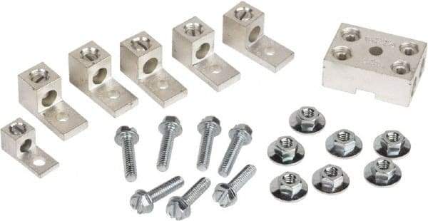 Square D - 14-1/0, 14-2, 14-2/0 AWG, Mechanical Transformer Lug Kit - For Use with Single Phase Primary and Secondary Transformers, Three Phase Delta with Center Tap, Three Phase Wye Secondary Transformers - Exact Tool & Supply