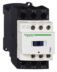 Schneider Electric - 3 Pole, 24 Coil VDC, 25 Amp at 440 VAC and 40 Amp at 440 VAC, Nonreversible IEC Contactor - 1 Phase hp: 2 at 115 VAC, 3 at 230/240 VAC, 3 Phase hp: 15 at 460/480 VAC, 20 at 575/600 VAC, 5 at 200/208 VAC, 7.5 at 230/240 VAC - Exact Tool & Supply