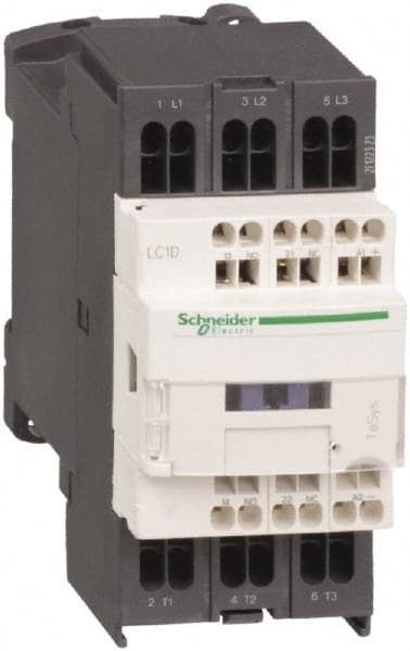 Schneider Electric - 3 Pole, 24 Coil VAC at 50/60 Hz, 25 Amp at 440 VAC and 32 Amp at 440 VAC, Nonreversible IEC Contactor - Exact Tool & Supply
