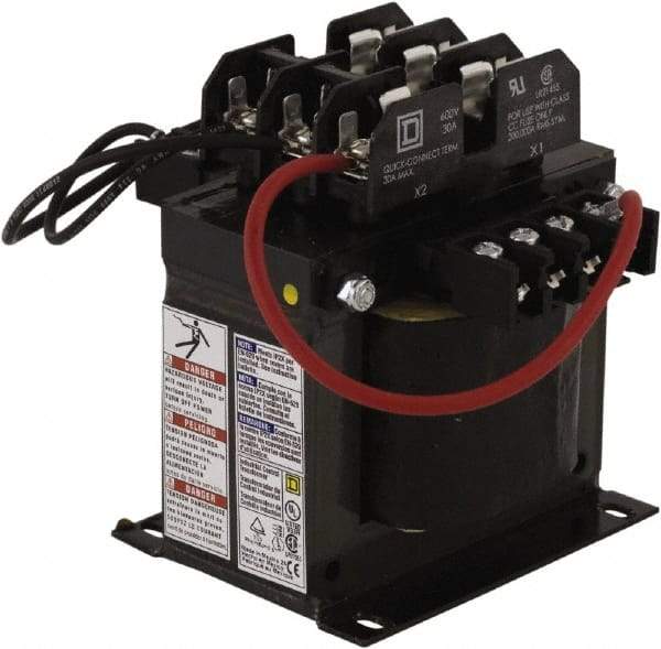 Square D - 1 Phase, 350 VA, Top Mount Fuse Block Control Transformer - 176°F Temp Rise - Exact Tool & Supply