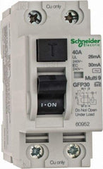 Schneider Electric - 40 Amp, 240 VAC, 2 Pole, Residual Current Device - Exact Tool & Supply