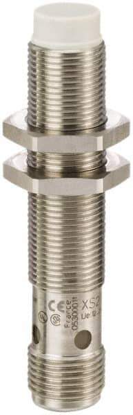 Telemecanique Sensors - PNP, 7mm Detection, Cylinder, Inductive Proximity Sensor - 3 Wires, IP67, IP69, 12 to 24 VDC, M12x1 Thread, 61mm Long - Exact Tool & Supply