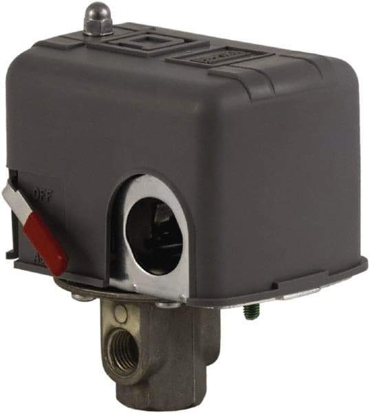 Square D - 1 and 3R NEMA Rated, 70 to 150 psi, Electromechanical Pressure and Level Switch - Fixed Pressure, 575 VAC, L1-T1, L2-T2 Terminal, For Use with Square D Pumptrol - Exact Tool & Supply