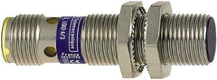 Telemecanique Sensors - NPN, 4mm Detection, Cylinder, Inductive Proximity Sensor - 3 Wires, IP67, IP69, 12 to 24 VDC, M12x1 Thread, 50mm Long - Exact Tool & Supply