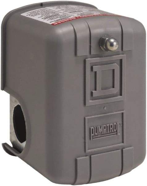 Square D - 1 and 3R NEMA Rated, 20 to 40 psi, Electromechanical Pressure and Level Switch - Adjustable Pressure, 230 VAC, L1-T1, L2-T2 Terminal, For Use with Square D Pumptrol - Exact Tool & Supply