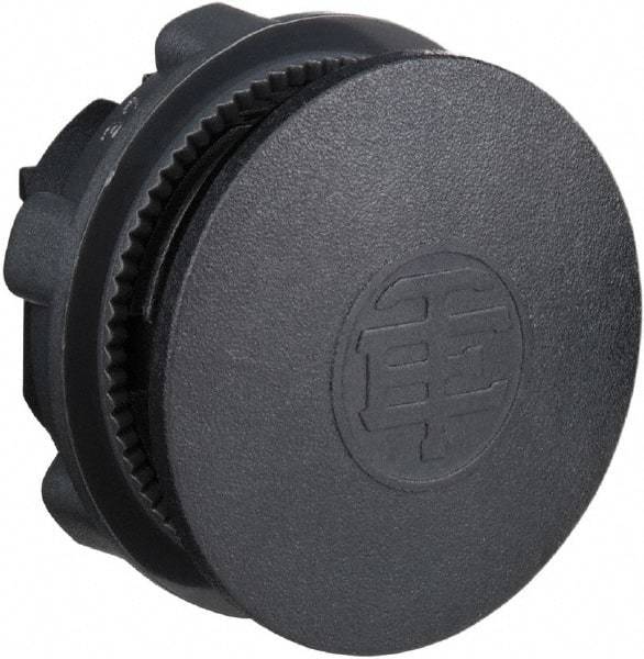 Schneider Electric - Flush Pushbutton Switch Blanking Plug - Black, Round Button - Exact Tool & Supply