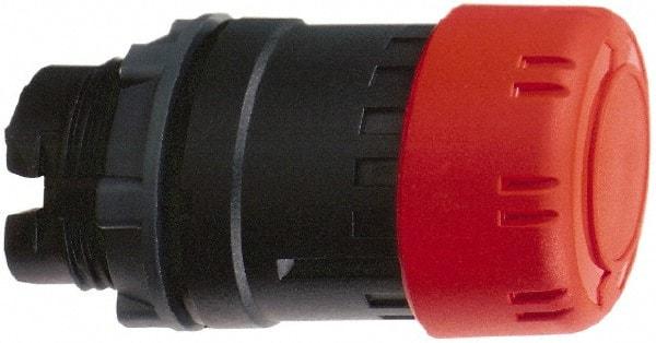 Schneider Electric - 22mm Mount Hole, Extended Mushroom Head, Pushbutton Switch Only - Round, Red Pushbutton, Maintained (MA), Momentary (MO) - Exact Tool & Supply