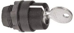 Schneider Electric - 22mm Mount Hole, 2 Position, Key Operated, Selector Switch Only - Black, Maintained (MA), Shock, Vibration and Water Resistant - Exact Tool & Supply