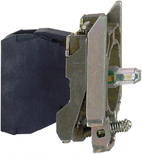 Schneider Electric - 24-120 VAC/VDC at 50/60 Hz Blue Lens LED Indicating Light - Screw Connector, Electromagnetic Field Resistant, Electrostatic Discharge Resistant, Shock Resistant, Vibration Resistant - Exact Tool & Supply