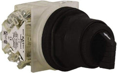 Schneider Electric - 30mm Mount Hole, 3 Position, Knob and Pushbutton Operated, Selector Switch - Black, Maintained (MA), Anticorrosive, Weatherproof, Dust and Oil Resistant - Exact Tool & Supply