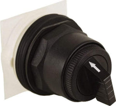 Schneider Electric - 30mm Mount Hole, 3 Position, Knob and Pushbutton Operated, Selector Switch Only - Black, Maintained (MA), without Contact Blocks, Anticorrosive, Weatherproof, Dust and Oil Resistant - Exact Tool & Supply