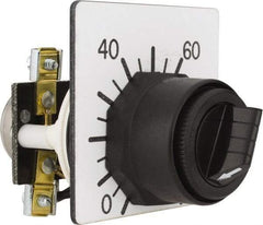 Square D - 10,000 Ohm, 30mm, 300 VAC Potentiometer - 2 Watts, Nonilluminated, Knob Operated, NEMA 4, 13 - Exact Tool & Supply