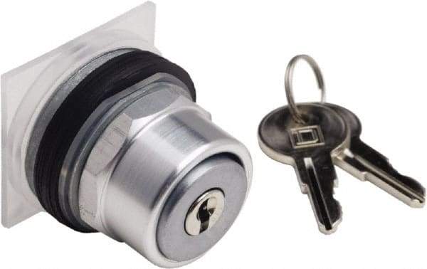 Schneider Electric - 30mm Mount Hole, Extended Straight, Pushbutton Switch Only - Round, Weatherproof, Dust and Oil Resistant - Exact Tool & Supply