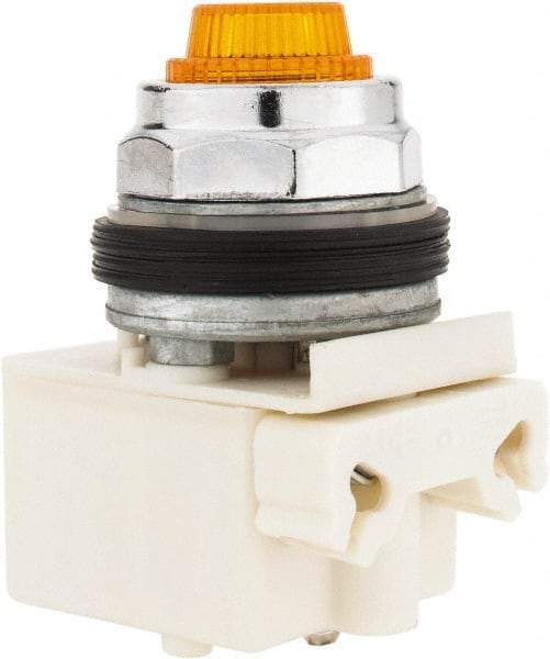 Schneider Electric - 28 V Amber Lens Indicating Light - Screw Clamp Connector - Exact Tool & Supply