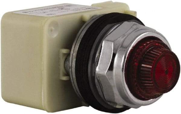 Schneider Electric - Red Lens Indicating Light - Screw Clamp Connector - Exact Tool & Supply